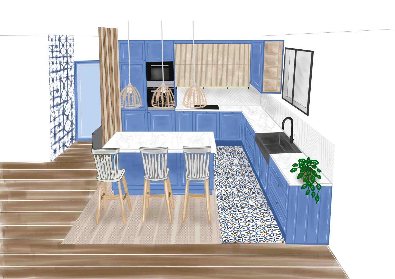 Croquis cuisine – villa Eco Dream