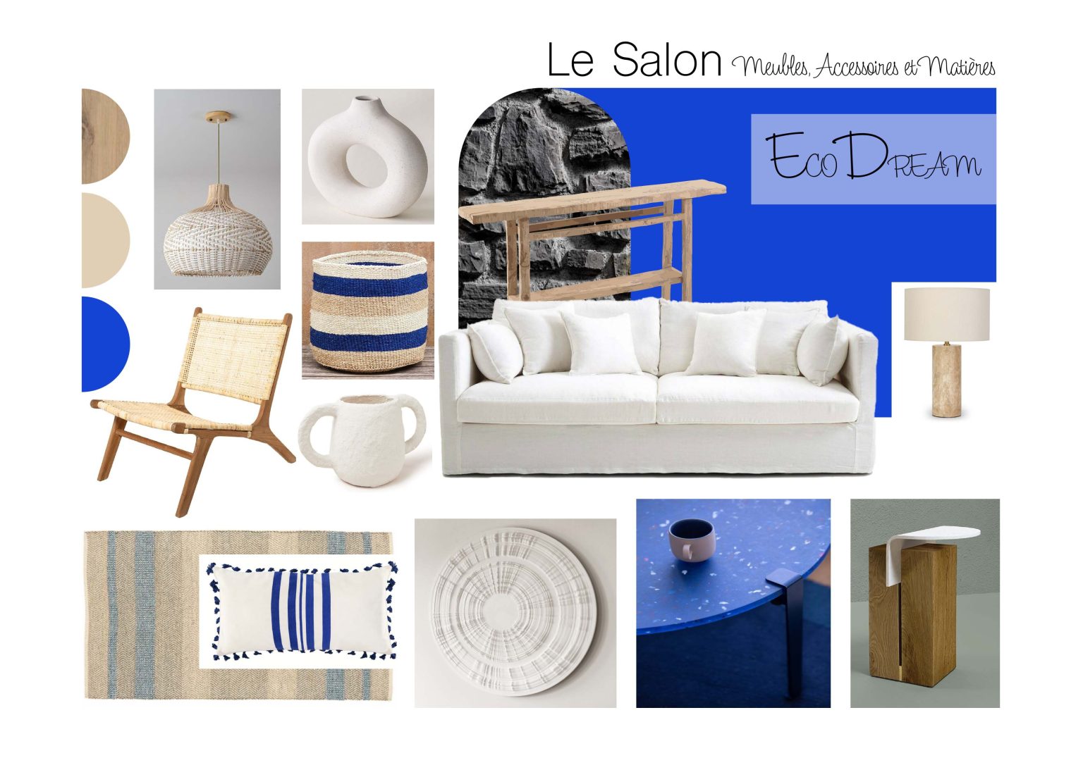 Planche d'ambiance salon – villa Eco Dream