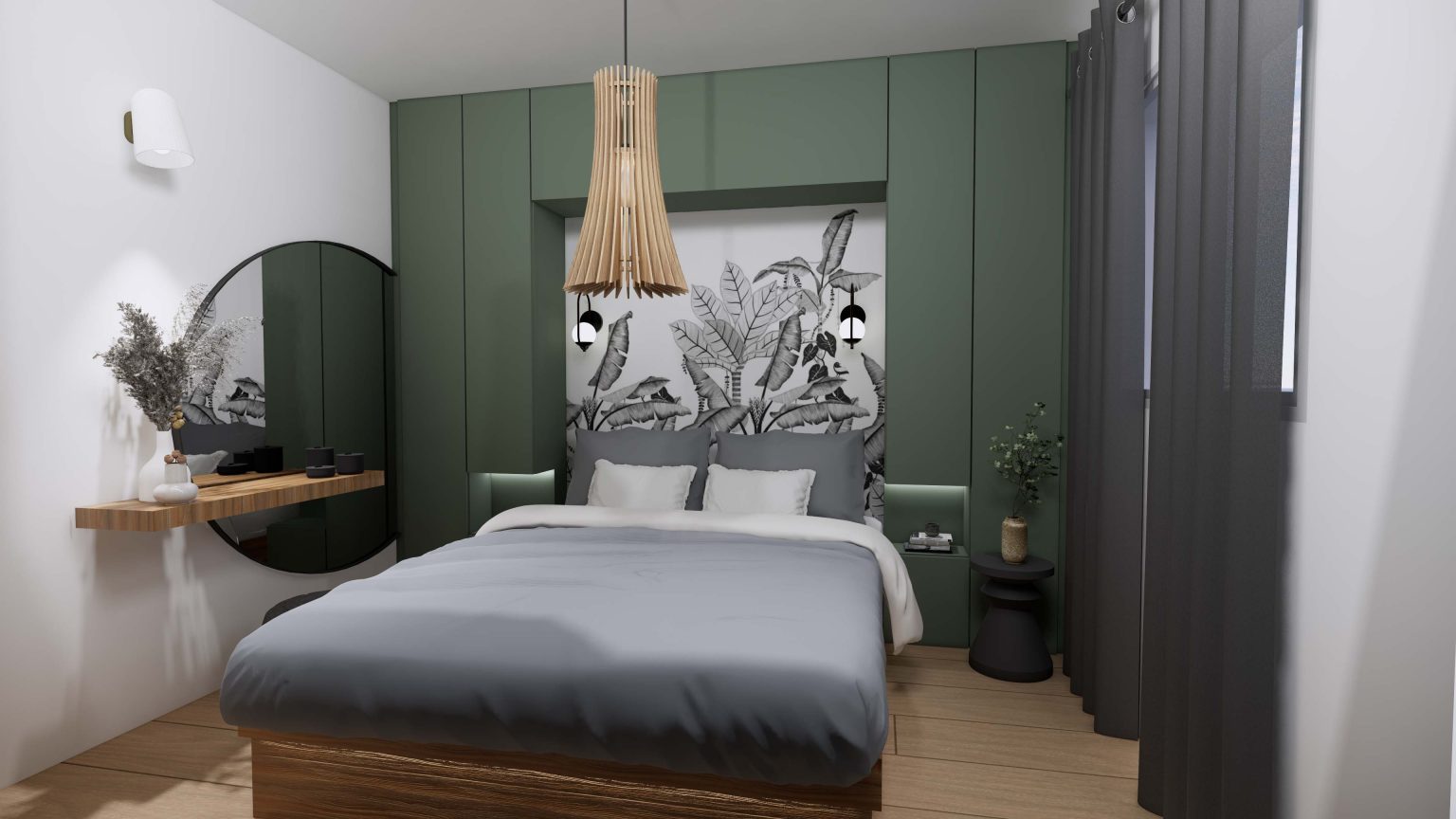 Projection réaliste : chambre – appartement Delfino à Nice