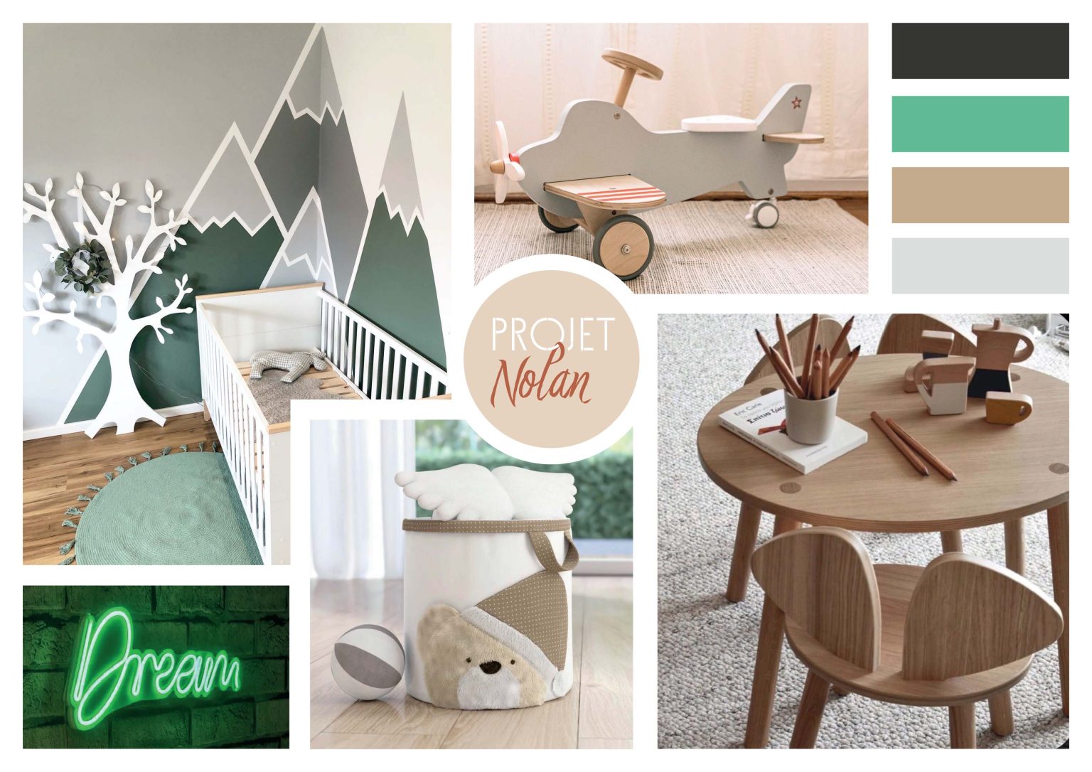Planche d'inspiration – chambre d’enfant Nolan