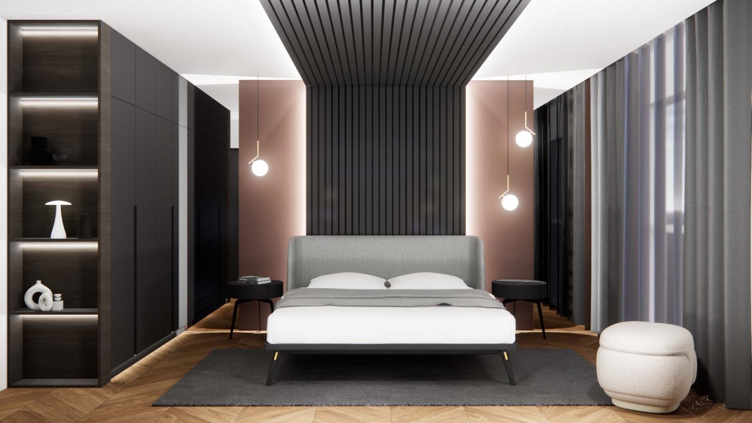 Chambre – appartement Ébène