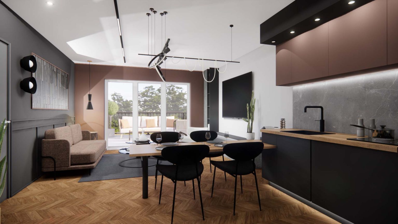 Cuisine – appartement Ébène