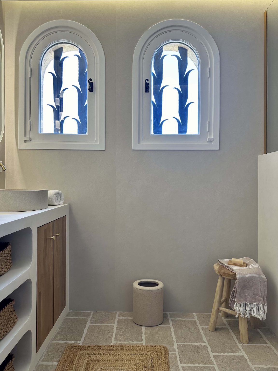 Salle de bain rénovée – villa Terra Pura à Saint-Paul-de-Vence