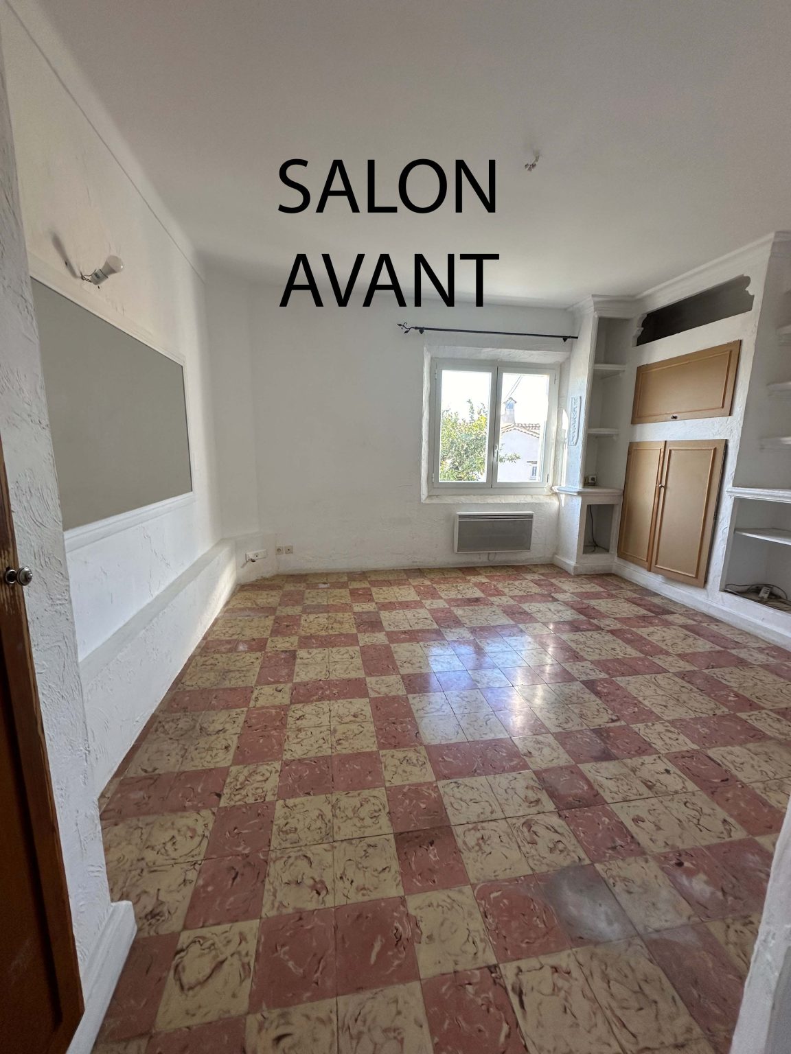 Salon avant travaux – villa Solea à Saint-Paul-de-Vence