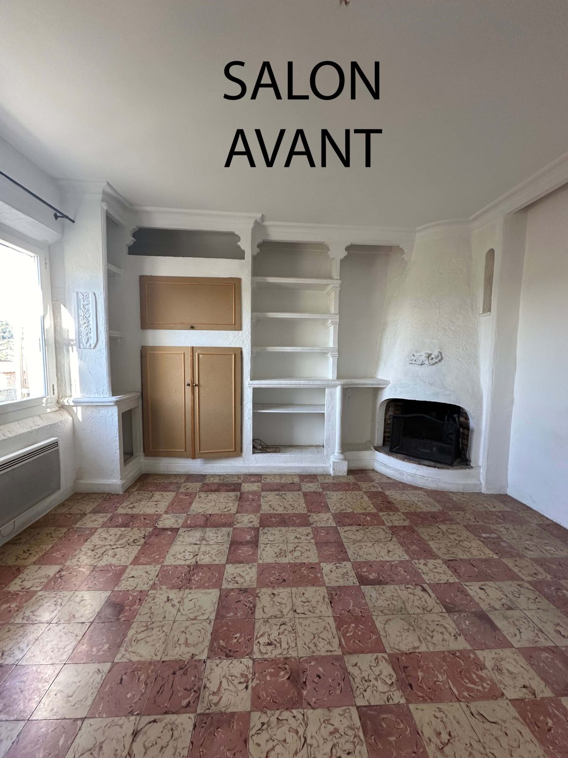 espace salon avant rénovation