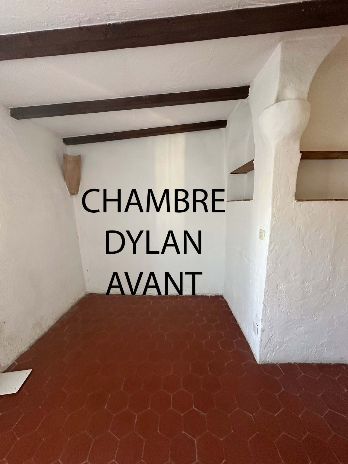 Chambre d'enfant avant travaux – villa Solea à Saint-Paul-de-Vence