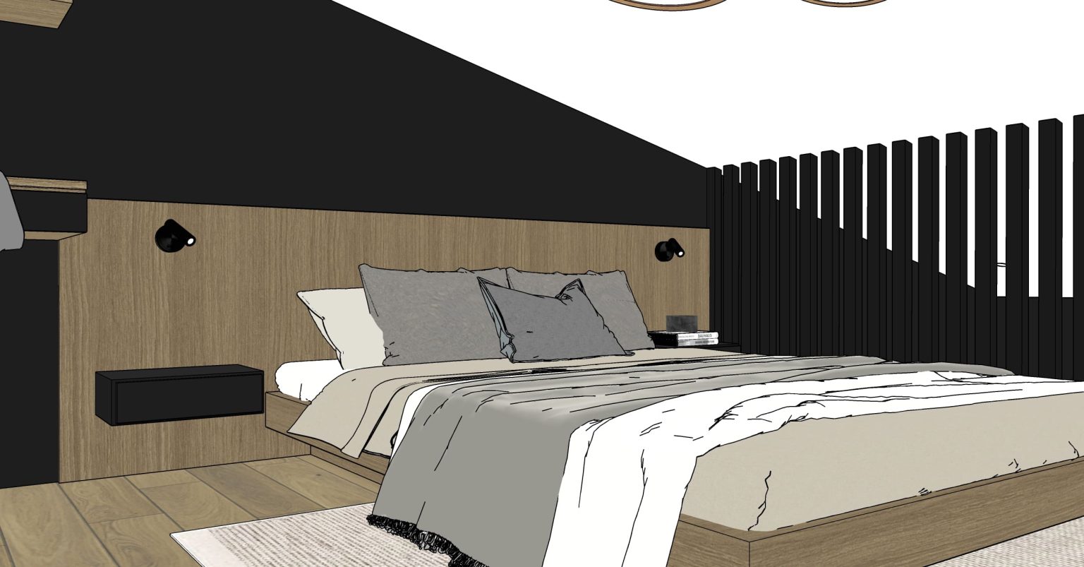 Rendu 3D : lit – studio Graphite