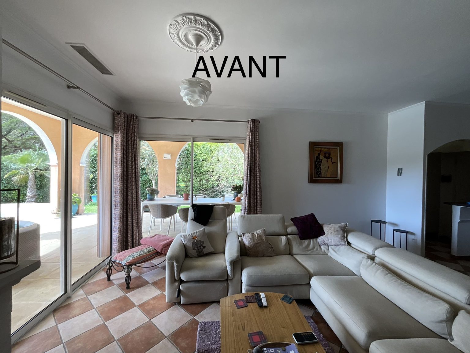 Salon avant travaux – villa Favorita