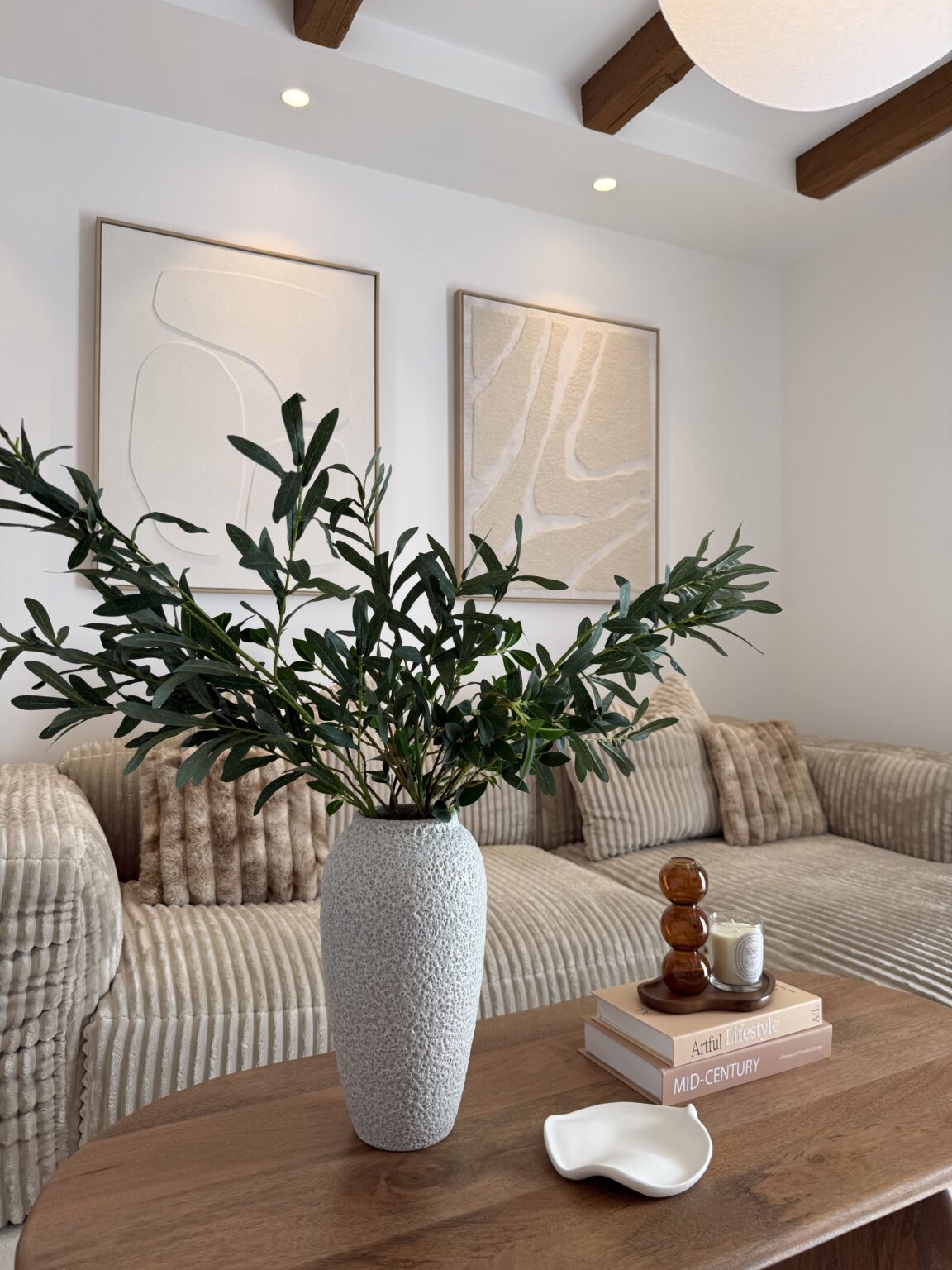 Salon rénové sur mesure – villa Solea à Saint-Paul-de-Vence